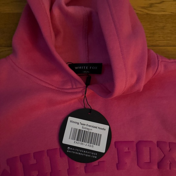 White Fox Boutique Vibrant Pink Hoodie - Picture 7 of 7